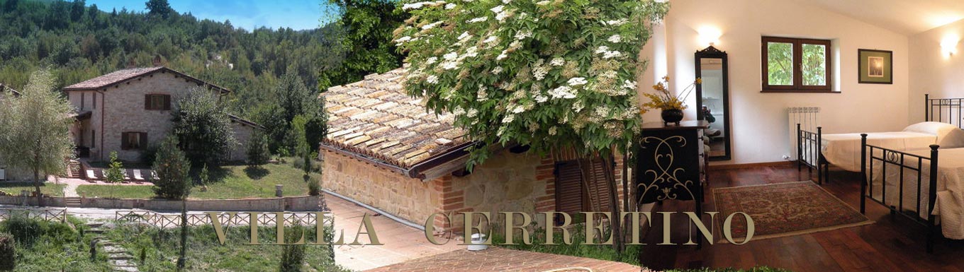 Tenuta Cerretino villa con piscina Montefortino