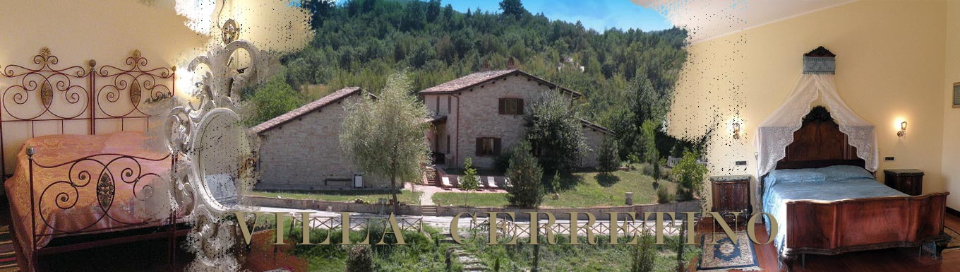 Tenuta Cerretino villa con piscina Montefortino